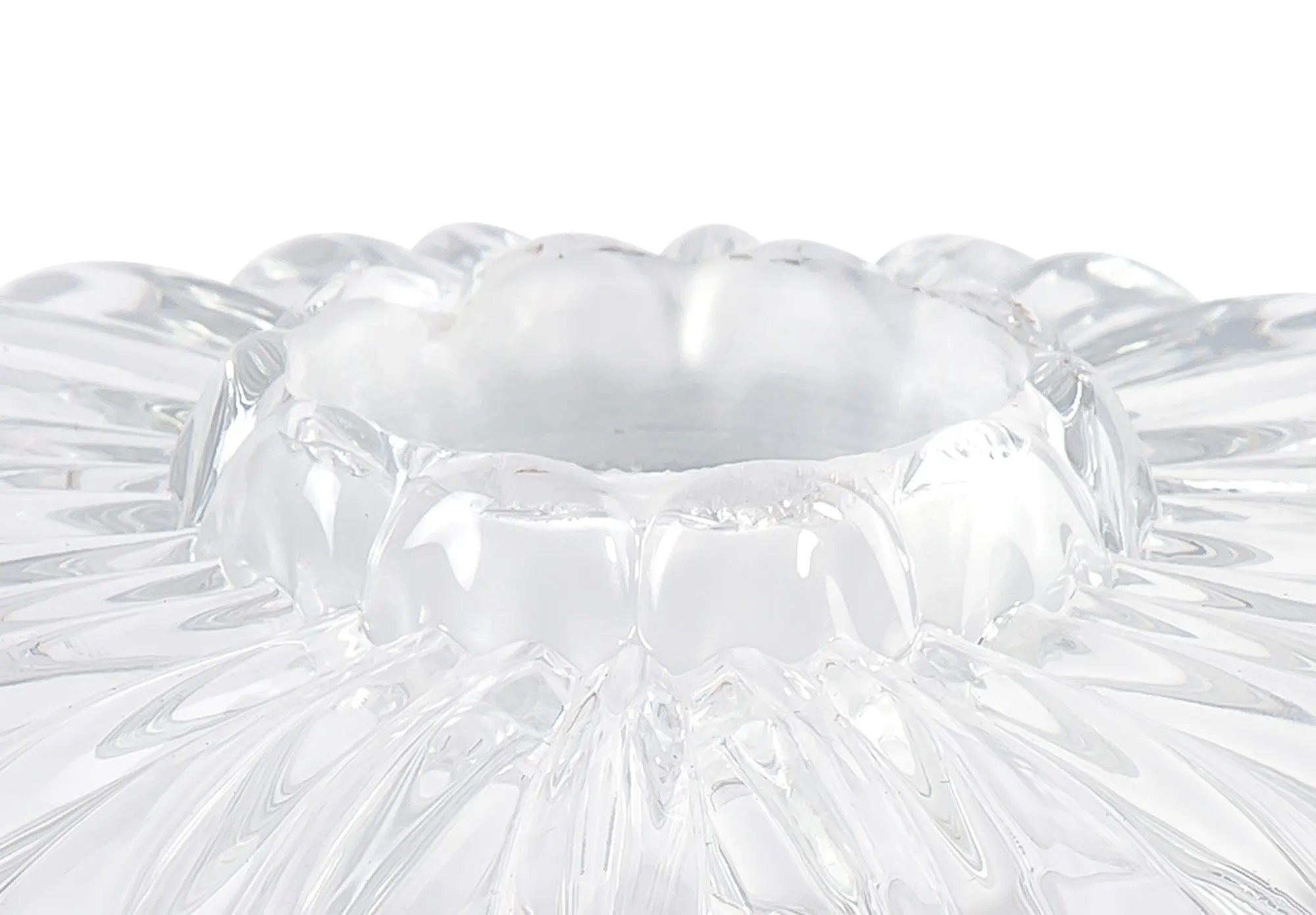 Gilda Dish 20cm Leaf Patterned Glass Shade Clear D0622  Deco Gilda